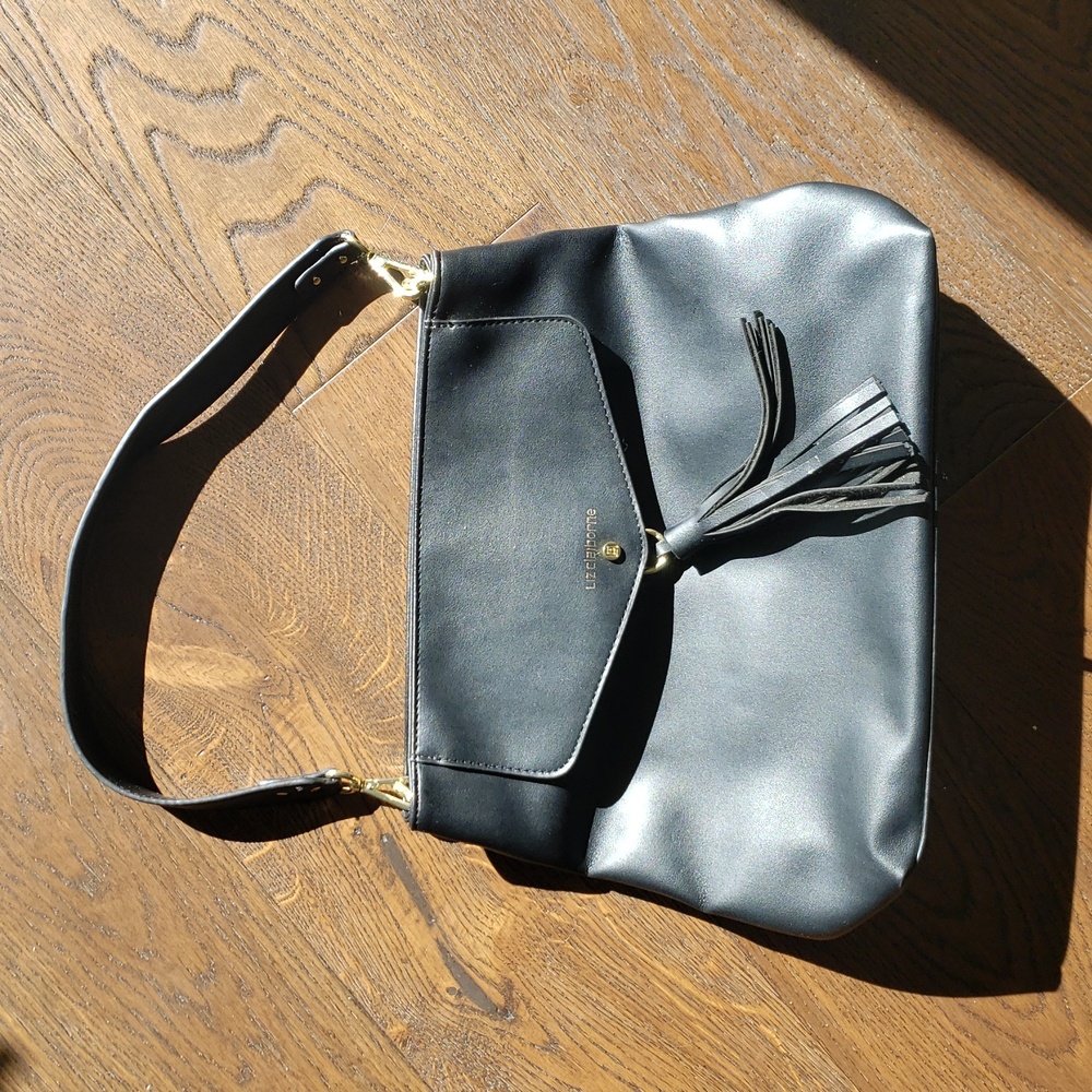 Liz Claiborne Clementine Shoulder Bag Black New Without Tags